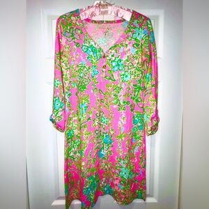 Lilly Pulitzer Palmetto Dress Small Flamingo Pink Southern Charm size XS EUC